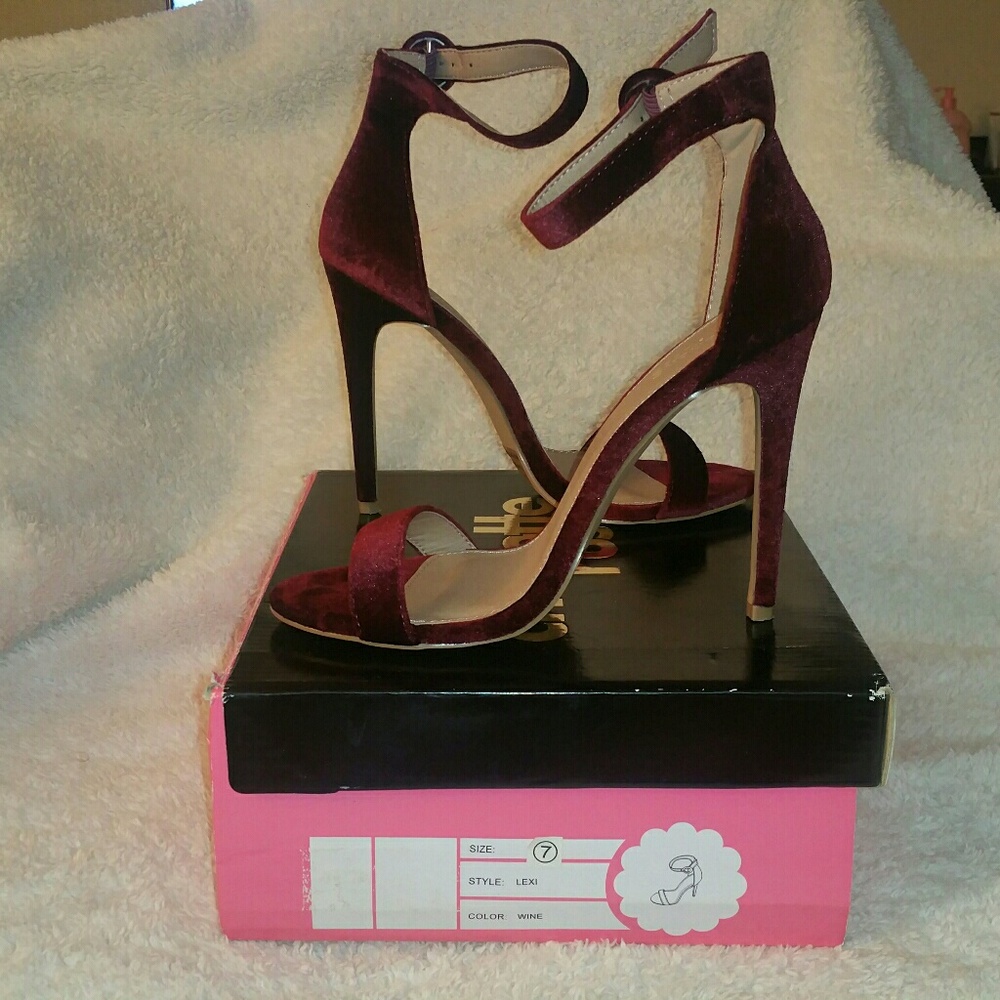 Suede Wine Colored Heels